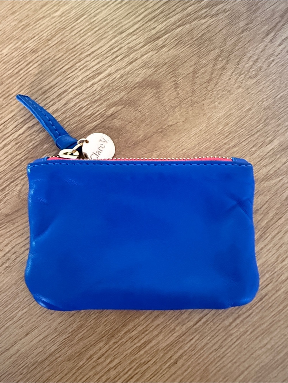 Clare V. Coin Clutch in Cobalt Blue